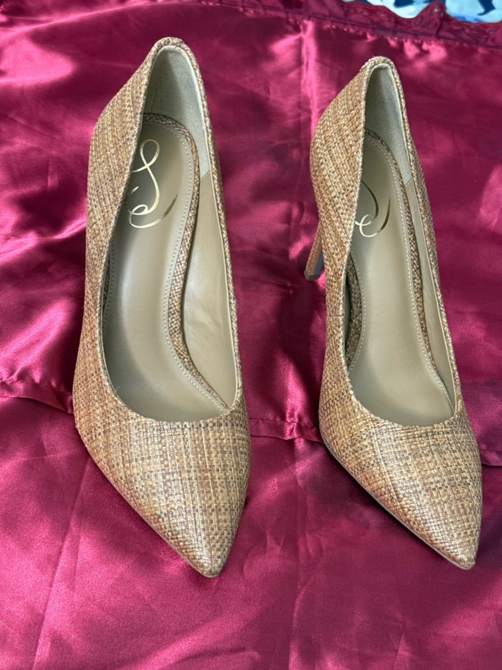Sam Edelman Women's Hazel Cuoio Stiletto Heels Slip On Pointed Toe Size:9.5W$150